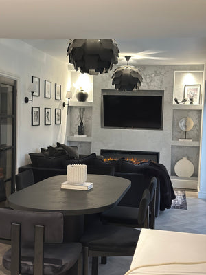 Cloud Black Micro Cement Dining Table