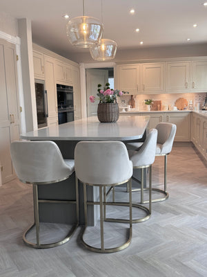 Faith Cream & Gold Barstool