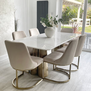 Faith Cream & Gold Dining Chair