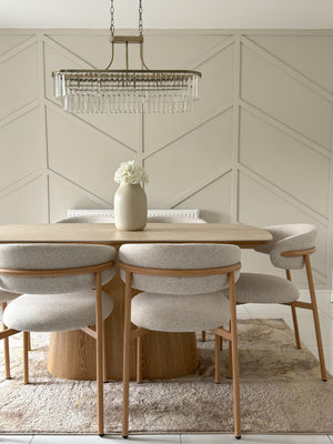 Eton Natural Dining Table & Soho Oak Dining Chair Set