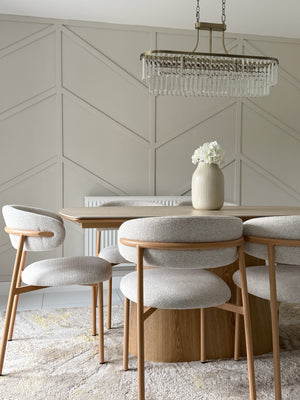 Eton Natural Dining Table & Soho Oak Dining Chair Set