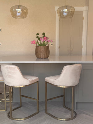 Faith Cream & Gold Barstool