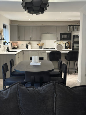 Cloud Black Micro Cement Dining Table