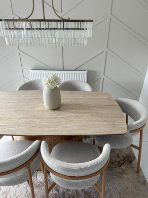 Eton Natural Dining Table & Soho Oak Dining Chair Set