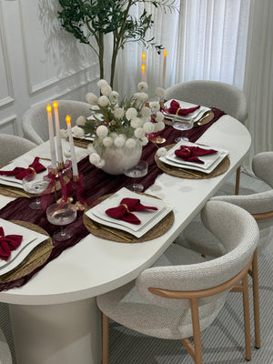 Cloud Micro Cement Dining Table and Soho Dining Chair Set