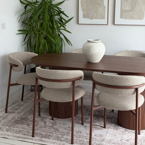 Luna Oval Dining Table Walnut