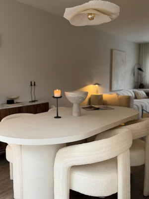 Cloud White Micro Cement Table