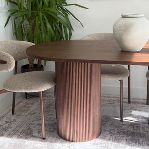 Luna Oval Dining Table Walnut