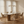 Luca White Marble Dining Table with Lanvin Cream Gold Chairs Fully Set - Front View