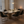 Luca Marble Dining Table and Faith Black Velvet Gold Chairs Candlelit Evening Dinner Setting