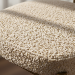 Maya Gold Bouclé Barstool – Fabric Texture