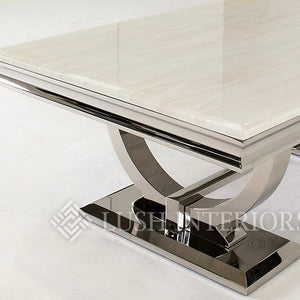 Arianna Cream Marble Coffee Table