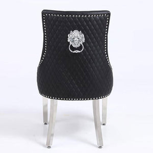 Bentley Leather Lion Knocker Chair