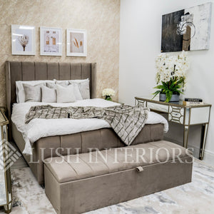 EVA BESPOKE VELVET STORAGE BOX/OTTOMAN