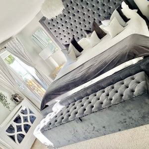 DOLCE BESOKE VELVET STORAGE BOX/OTTOMAN