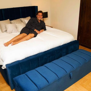 EVA BESPOKE VELVET STORAGE BOX/OTTOMAN