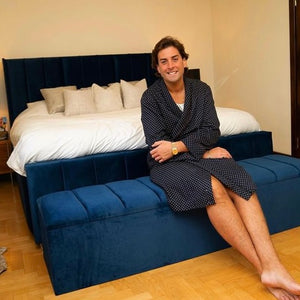 EVA BESPOKE VELVET STORAGE BOX/OTTOMAN