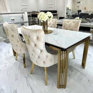 Sorrento Marble Dining Table Set