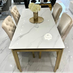 Sorrento Marble Dining Table Set
