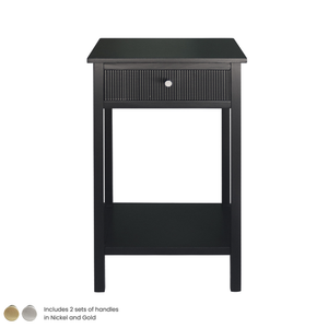 LONDON BLACK WOOD SIDE TABLE